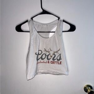 Active Basic White Crop Coors & Cattle Tank